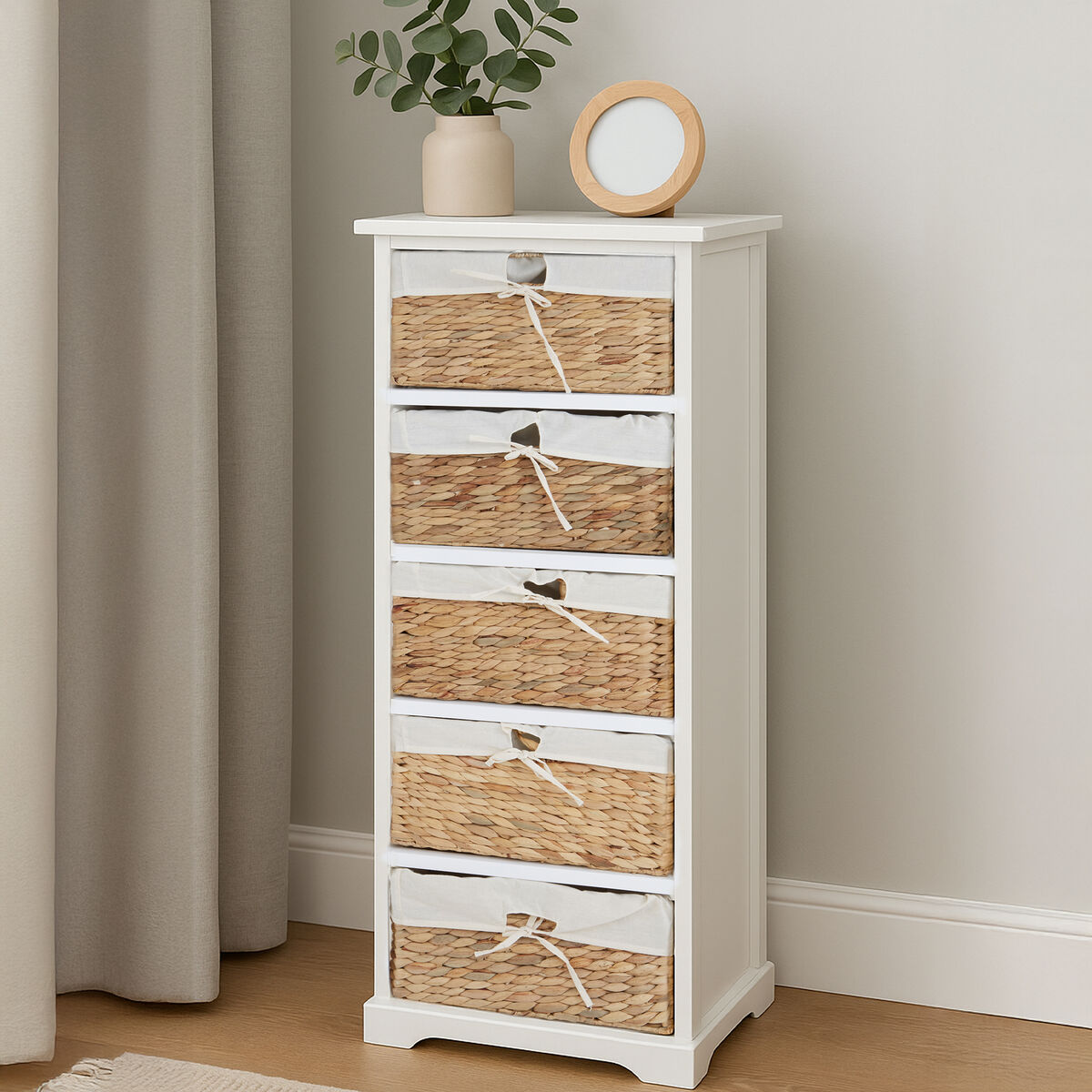 Ashby 5 Seagrass Drawer Chest