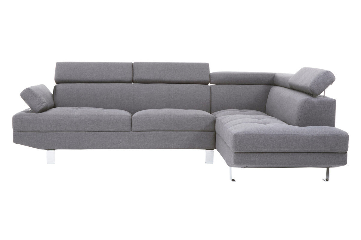 Hanover Grey Linen Corner Sofa