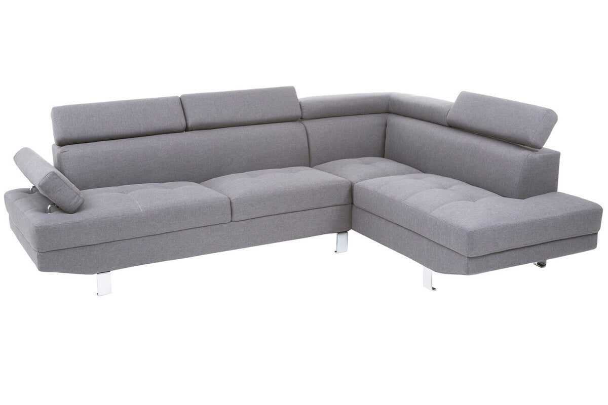 Hanover Grey Linen Corner Sofa