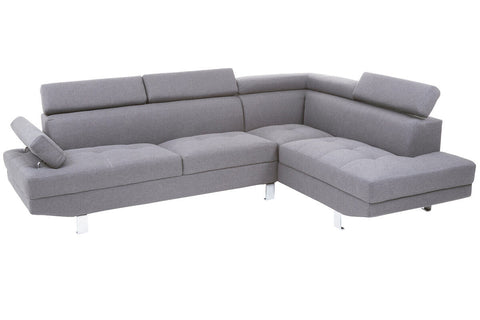 Hanover Grey Linen Corner Sofa