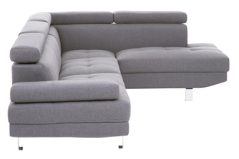 Hanover Grey Linen Corner Sofa