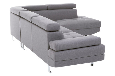 Hanover Grey Linen Corner Sofa