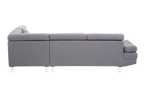 Hanover Grey Linen Corner Sofa