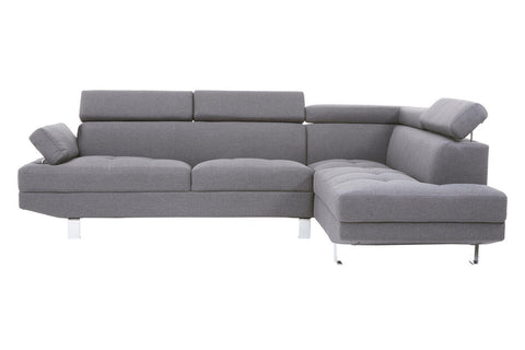 Hanover Grey Linen Corner Sofa