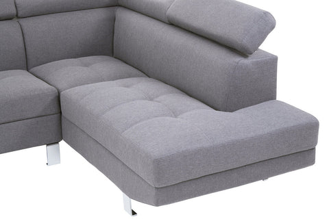 Hanover Grey Linen Corner Sofa