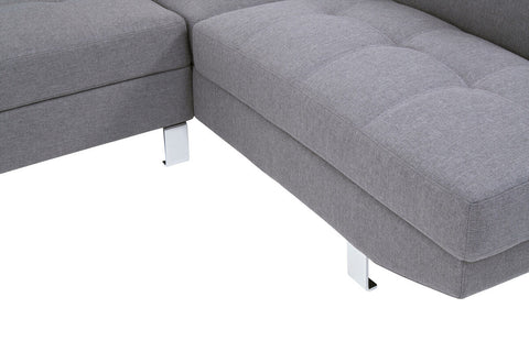 Hanover Grey Linen Corner Sofa