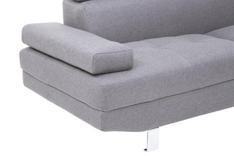 Hanover Grey Linen Corner Sofa