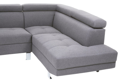 Hanover Grey Linen Corner Sofa