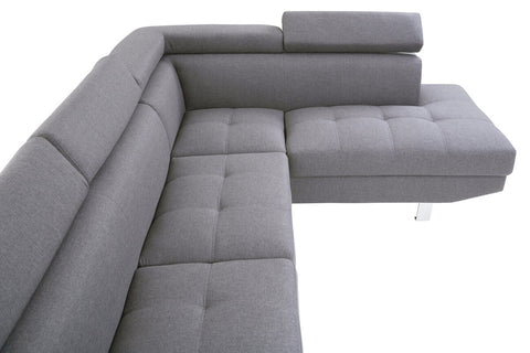 Hanover Grey Linen Corner Sofa