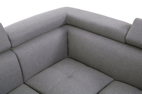 Hanover Grey Linen Corner Sofa