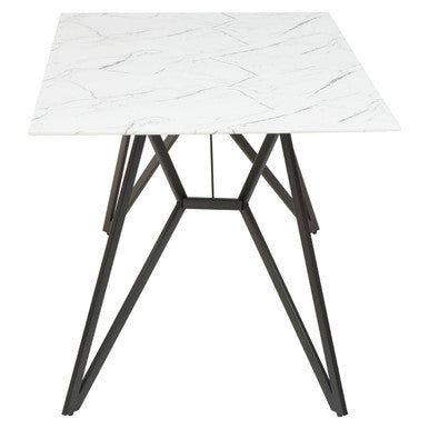 Weston Marble Effect Dining Table With 6 Chairs Set