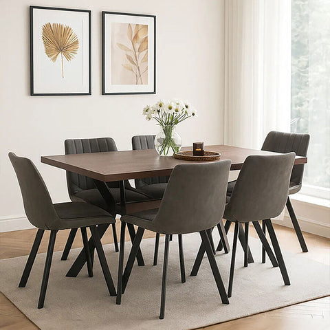 Westford Rectangle Dining Table With 6 Chairs Set
