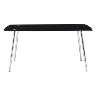 Wimslow Black Tempered Glass Dining Table with 6 Chairs