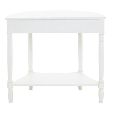 Heritage Semi Circle One Drawer White Console Table
