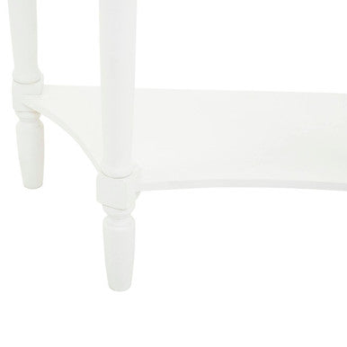 Heritage Semi Circle One Drawer White Console Table