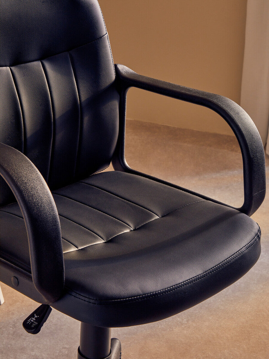 Flint Black Pu Home Office Chair
