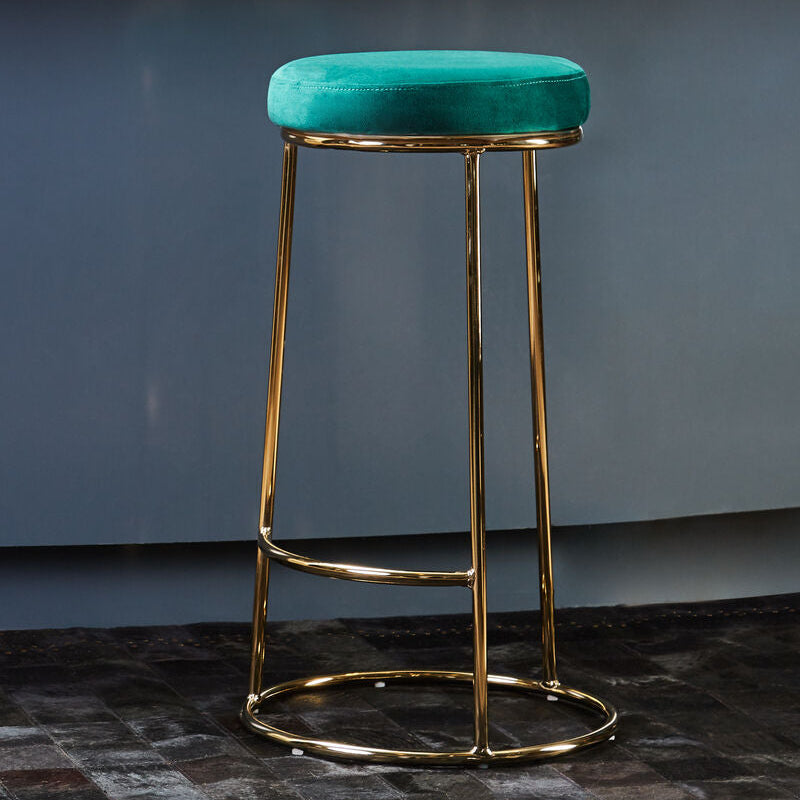 Manhattan Green Velvet Tall Bar Stool