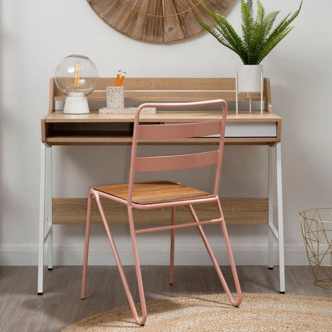 Bradbury Natural Oak Veneer Desk