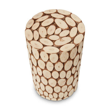 Lacuna Fir Wood Side Table and Stool