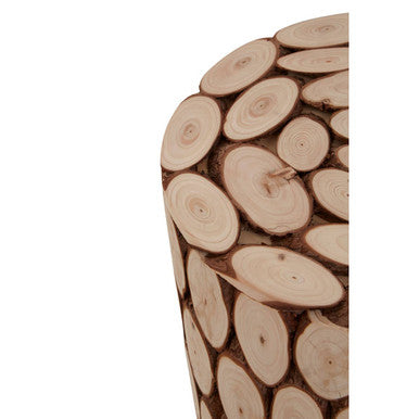 Lacuna Fir Wood Side Table and Stool