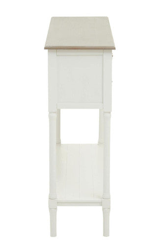 Heritage 4 Drawer White Console Table