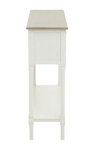 Heritage 4 Drawer White Console Table