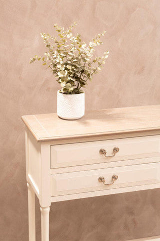 Heritage 4 Drawer White Console Table