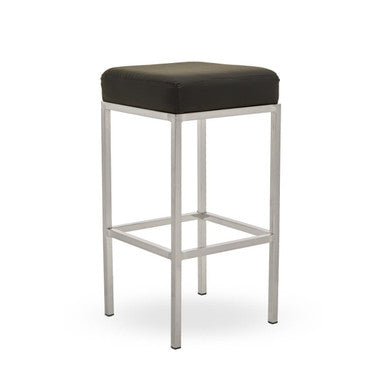 Baina Black And Chrome Finish Bar Stool