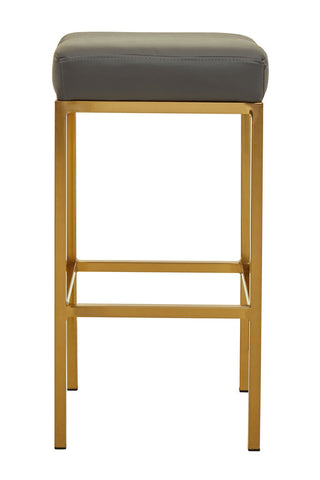 Baina Dark Grey And Gold Finish Bar Stool