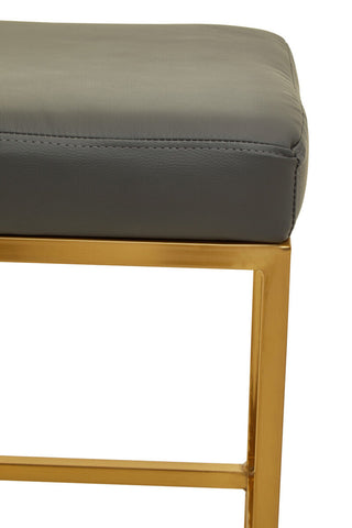 Baina Dark Grey And Gold Finish Bar Stool