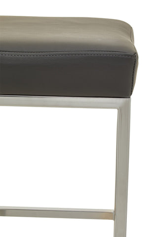 Baina Dark Grey And Chrome Finish Bar Stool