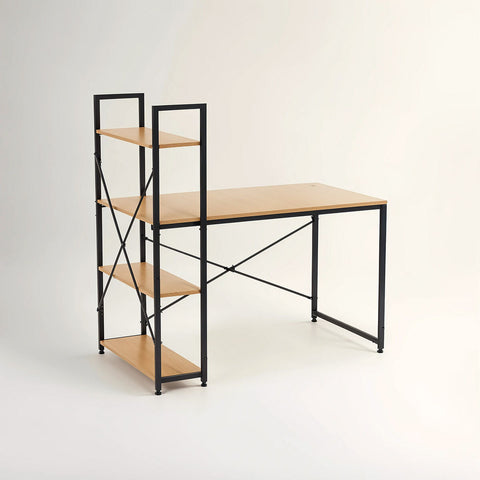 Laxton Light Oak Effect Desk With Shelves