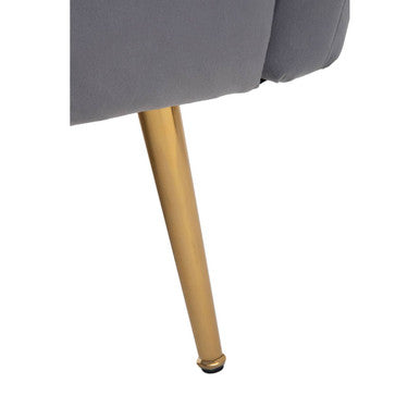 Larissa Two Seat Grey Velvet Sofa