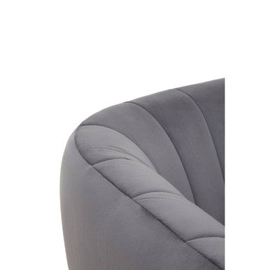 Larissa Two Seat Grey Velvet Sofa