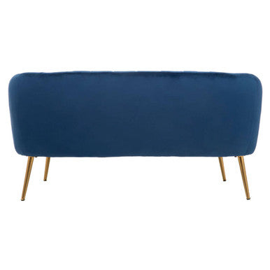 Larissa Two Seat Blue Velvet Sofa