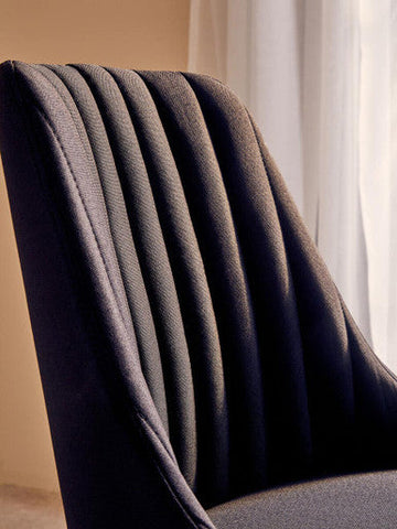 Brent Ribbed Black And Chrome Home Office Chair