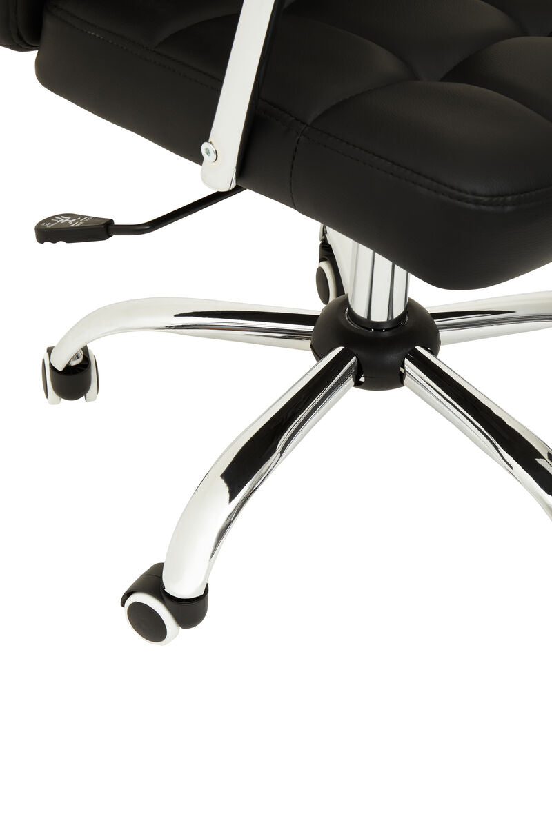 Brent Black Tufted Home Office Chair