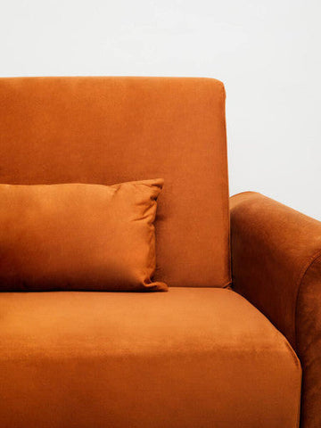 Hatton Burnt Orange Velvet Sofa Bed