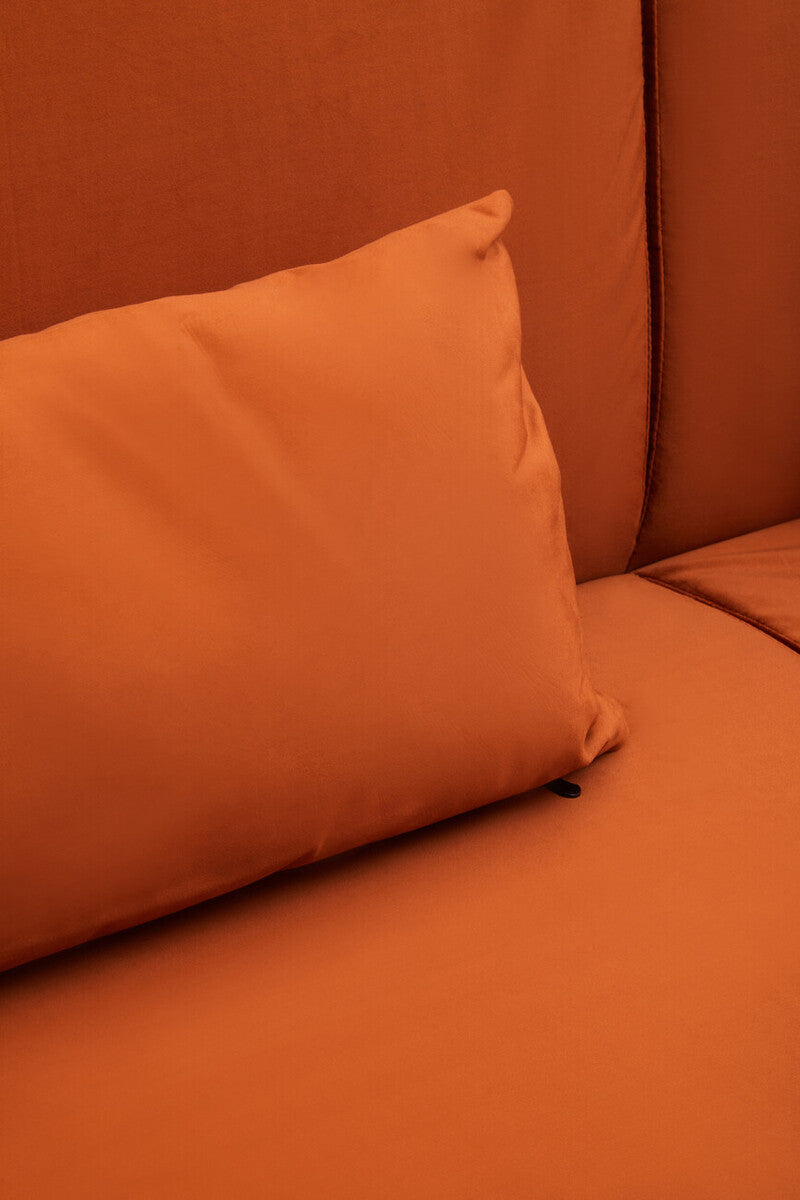 Hatton Burnt Orange Velvet Sofa Bed