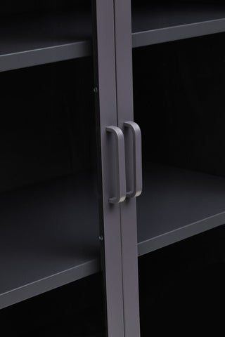 Acier Two Door Grey Metal Cabinet