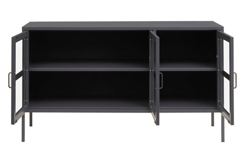 Acier Three Door Grey Metal Sideboard