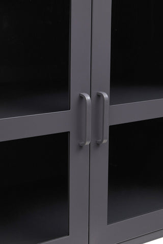 Acier Three Door Grey Metal Sideboard