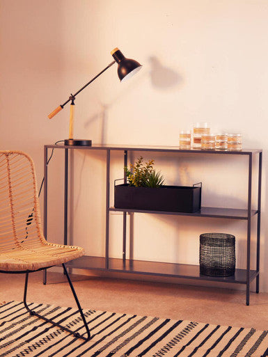 Acero Grey Metal Console Table