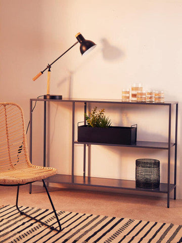Acero Grey Metal Console Table