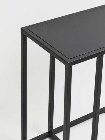 Acero Black Metal Side Table