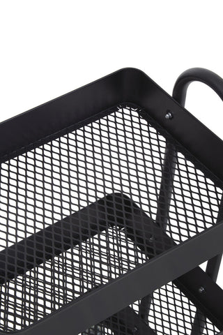 Acero Three Tier Black Metal Trolley
