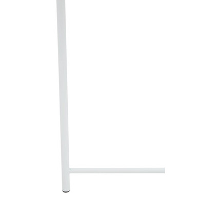Acero White Metal Round Side Table