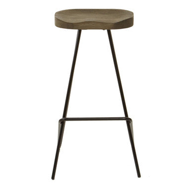 District Elm Wood Bar Stool