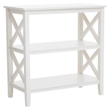 Heritage Three Shelf White Bookcase