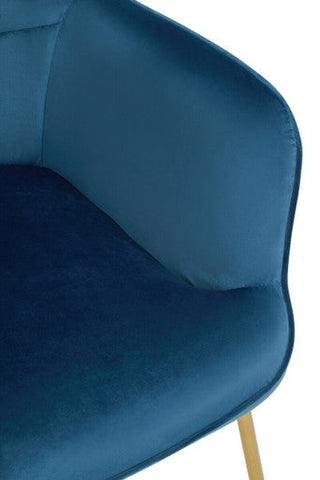 Stockholm Blue Velvet Chair